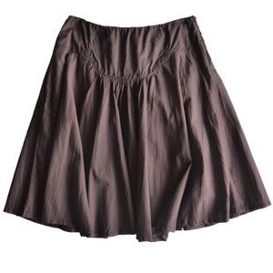Camaieu Brown Cotton Midi Skirt